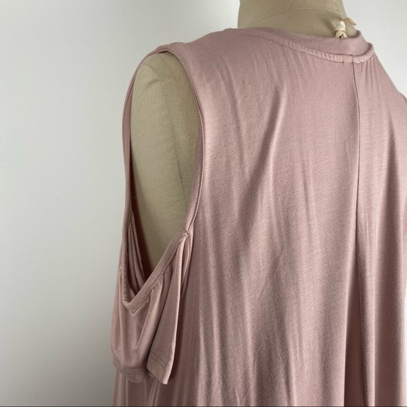 Elan Womens Dress Blush Pink Cold Shoulder S - Picture 4 of 6